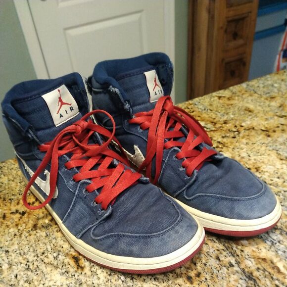 Nike Air Jordan 1 High Strap Olympic 342132 461 Mens 9.5 Basketball Running - Picture 6 of 12